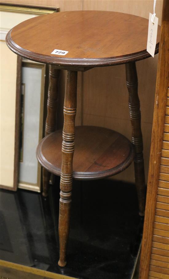 A mahogany tripod stool W.38cm